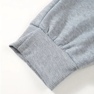 Conjunto de Sudadera con capucha de gran tamaño personalizado de calidad superior para hombres Casual patrón sólido sudaderas con capucha pantalones de chándal conjunto de Sudadera con capucha impresa - Product Image 4