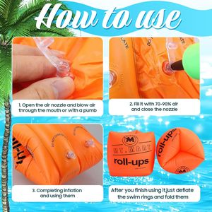 Best Seller <b>Inflatable</b> Arm <b>Floats</b> Water Wings Swim Arm Bands PVC Pool <b>Float</b> Sleeves Kids Toddlers Adults Safety Training <b>Floats</b> - Product Image 3