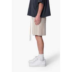 Pantalones Cortos Deportivos Tricot Sólidos Color Bronceado con Logotipo Personalizado, Casuales, Transpirables, Antiarrugas, de Corte Relajado, Cómodos para Gimnasio, Entrenamiento y Running - Product Image 3