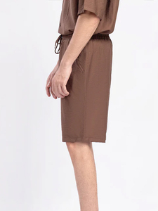 Summer Heavy Dazzle Solid Eco-Friendly Breathable Quick Dry High Street Style Plus Loose Washed Cotton Men's Shorts Personnalisable - Product Image 2