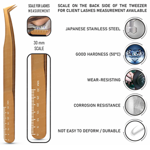 <b>Compact</b> Durable Stainless Steel Eyelash Tweezers New Arrival Beauty <b>Makeup</b> Tool for Personal Care Pointed for Eyebrow Volume - Product Image 4