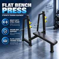 Rack de musculation BN Commercial Gym, structure en acier Q235 haute résistance, avec banc plat, équipement de gym