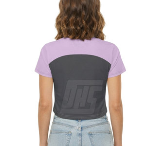 T-shirt court personnalisé pour femme, manches courtes, coupe ajustée, style décontracté, streetwear, vêtements d'été, vente en gros - Product Image 2