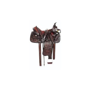 Sillín de caballo occidental de cuero marrón para montar a caballo cuero genuino mecanizado a mano a precio de fábrica al por mayor - Product Image 6