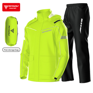 Modo Wolf Set Impermeabile Completo per Motociclisti Adulti, Giacca e Pantaloni Antipioggia Estivi - Product Image 3
