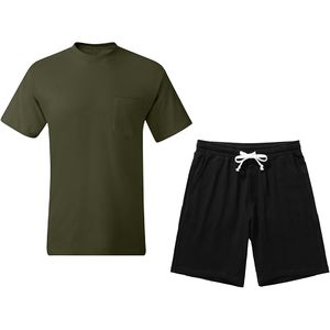 Conjuntos de camisetas de algodón con estilo para hombre, conjunto de pantalones cortos y camisa cómodos de verano para hombre, conjunto de pantalones cortos y camisa con logotipo personalizado para hombre - Product Image 6