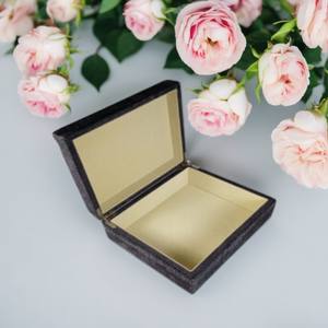 Joyero Shagreen de gama alta Interior gris Calico personalizado para almacenamiento de lujo 100% hecho a mano de Vietnam - Product Image 2