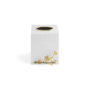 Forme unique de boîte en métal enduit de poudre de couleur blanche d'excellente qualité avec le support moderne de papier de soie de vaisselle de concepteur de fantaisie - Product Image 4