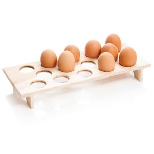 Porte-œufs en bois de haute qualité avec un design compatible lave-vaisselle pour une utilisation à la ferme, en cuisine, sur le marché - Style moderne et luxueux - Product Image 1