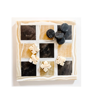 Jeux tic tac toe en marbre marron et blanc parfaits pour les cadeaux d'anniversaire prix bon marché disponible en gros