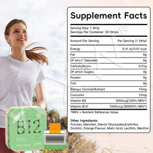 Tiras de Película Sublingual de Vitamina B12 de Alta Calidad, Película Sublingual para una Rápida Absorción - Product Image 2