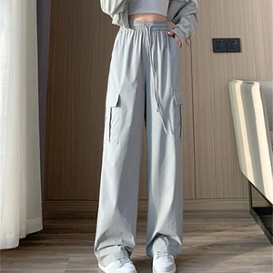 Nuevo 100% algodón orgánico pantalones Cargo de gran tamaño mujeres con estilo Multi-Bolsillo Casual Jogger pantalones ligeros de mujer - Product Image 3