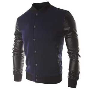 100% cuero Original de alta calidad personalizado mangas de cuero Letterman Varsity chaqueta hombres Versity chaqueta hombres chaquetas y abrigo - Product Image 4