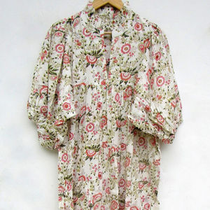 Summer Women's Elegant Casual Boho Style <b>Maxi</b> <b>Dress</b> Long Sleeves Button Decorated Long <b>Chiffon</b> Midi for Weddings Other Occasions - Product Image 1