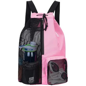 Summer Sports Storage <b>Bag</b> with Drawstring Wet Pockets Mesh for Men and Women Outdoor Hiking Beach Backpack for <b>Swim</b> Rucksack - Product Image 3