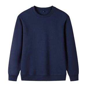 Sweatshirts d'hiver en molleton de coton mélangé personnalisables pour hommes, couleur unie, logo personnalisé de haute qualité, vente en gros - Product Image 3