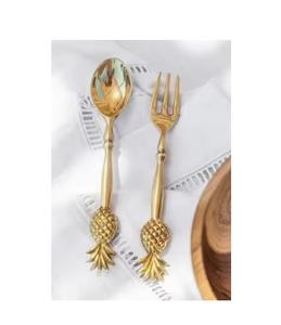 Ensemble de couverts d'hôtel en vrac écologiques couverts en acier inoxydable argent or manche carré cuillère fourchette couteau stocké - Product Image 1