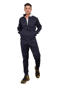 Chaqueta con cremallera completa de color personalizado para hombre, conjunto de chándal de gimnasio, Sudadera con capucha de algodón liso, superoferta de septiembre, dos piezas - Product Image 2