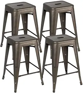 Sgabello da Bar in ferro di alta qualità placcato in stile Vintage a prezzi accessibili in ferro con gamba alta in metallo sgabello da bar