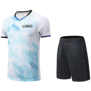 Chemises de tennis de table respirantes de haute qualité sublimées à séchage rapide, chemise d'entraînement blanche pour hommes et femmes, chemises de badminton, maillots uniformes - Product Image 3