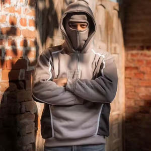 Pasamontañas con Capucha para Hombre, Cálido para Invierno, con Máscara Facial Integrada, Sudadera con Cierre, 100% Mezcla de Algodón, Transpirable, Ecológico, de Alta Calidad - Product Image 2