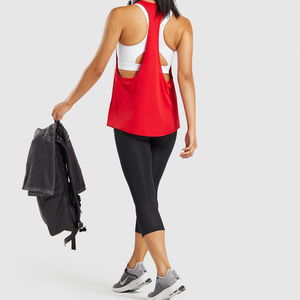 Tops Cortos Personalizados sin Mangas, Tejido de Punto, Tops de Tirantes para Mujer con Estampado de Letras, Cuello Halter, Chaleco Deportivo para Gimnasio, Tops de Tirantes para Mujer - Product Image 3