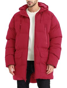 Veste bouffante à col montant de haute qualité pour hommes, tenue décontractée à capuche brillante pour l'hiver, vente en gros, veste bouffante personnalisée pour hommes - Product Image 1