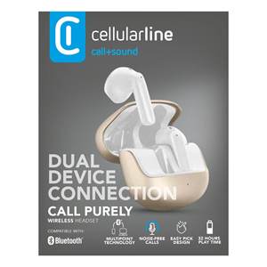 Audífonos BTPURETWSH 0969407, Modelo CALL PURELY Blanco y Dorado, TWS con Bluetooth, Micrófono y Cancelación de Ruido - Product Image 2