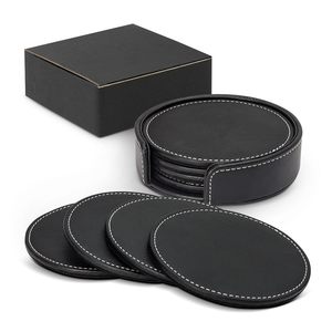 Sous-verre en cuir personnalisé de haute qualité et ensemble de 8 pièces et sous-verre en cuir à usage fait main à bas prix - Product Image 6