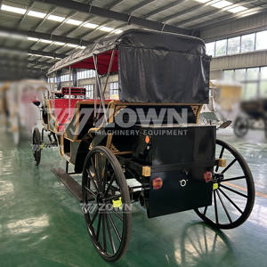 Carruaje de caballos turístico eléctrico 4 ruedas Color personalizado Boda Carruaje real para 4-6 personas Estilo europeo - Product Image 5