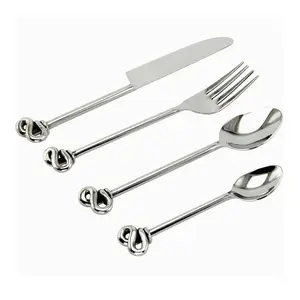 Stoviglie di lusso in acciaio inox posate coltello forchetta cucchiaio a basso prezzo prodotto in India posate Set per banchetti banchetti
