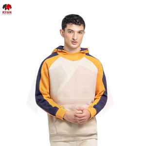 Sweat à capuche pour homme avec panneau de couleur, taille personnalisée, logo en tissu, OEM et ODM, fabricant de sweats à capuche, fournisseur - Product Image 1