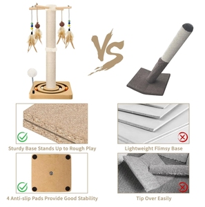 Cat <strong>Scratching</strong> <strong>Post</strong> Cat Furniture for Indoor Cats Scratcher Tree Tower with Hanging and Ball Track Activity Center for <strong>Kitten</strong> - Product Image 3