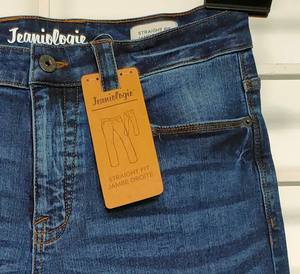 Pantalones de mezclilla elásticos informales de calidad de exportación 100% para hombre, botón transpirable de estilo recto lavado con enzimas personalizado para Primavera/Verano - Product Image 3