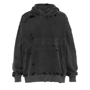Sudadera con Capucha para Hombre, 100% Algodón, Ligera, Estilo Desgastado, Diseño Personalizado, Tejido Transpirable, Corte Regular, Invierno - Product Image 1