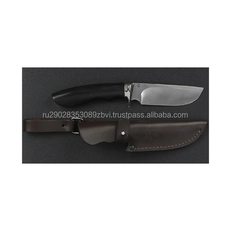 Coltello forestale "Kaban" con lama in acciaio forgiato N690 e manico in legno esotico ottimo per tagliare il gioco di tutte le dimensioni