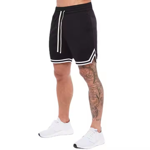 Nouveauté Short de jogging unisexe en maille pour basket-ball Broderie avec logo personnalisé Haut uni décontracté à sublimation en polyester Fabrication - Product Image 3