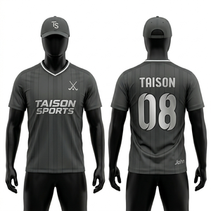 เสื้อฮอกกี้สนามสำหรับผู้ชาย พรีเมียม ผ้าโพลีเอสเตอร์ 180 GSM ระบายอากาศได้ดี ดีไซน์ไล่เฉดสีชมพู พร้อมโลโก้แบบซับลิเมชั่นตามสั่ง - Product Image 2
