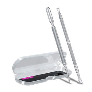 ที่ตะไบเล็บ2025ปลายแหลมปลายแหลมแบบคู่ตะไบเท้าสแตนเลสสตีลสีดำดีไซน์ล่าสุด - Product Image 1