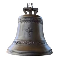 Nouvelle cloche d'église religieuse antique personnalisée plaquée or, diamètre 1995 mm, 4900 kg, moulage en bronze, modèle Ecat Srl BLL05 Note
