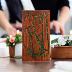 Urna de madera fractal ecológica, arte hecho a mano para recuerdos preciados, urnas de cremación de recuerdo conmemorativo para cenizas humanas - Product Image 2