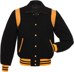 Veste varsity pour homme grande taille, nouveau style, 100% laine, toile d'hiver avec bandes en cuir de vache sur les épaules, coupe-vent, haute qualité - Product Image 1