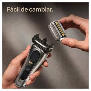 Tête de rechange pour rasoir électrique de la série allemande pour hommes, rasoir rotatif étanche IPX7 pour le visage, argent - Product Image 1