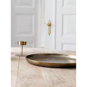 Modern Design Premium Quality Metal Brass Serving Tray with Handle Large Round Brass Serving Tray with Handles - Product Image 3