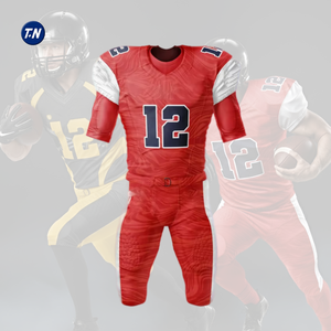 Conjunto de Uniforme de Fútbol Americano para Hombre, Personalizado con Nombre de Equipo y Marca, Impresión 3D, 100% Poliéster, Transpirable, de Secado Rápido, Tallas Grandes - Product Image 3
