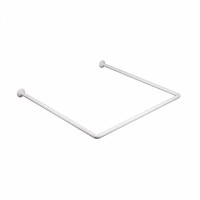 Connecteur de tringle de douche en alliage d'aluminium en forme de U, blanc, pour tringle de rideau de salle de bain