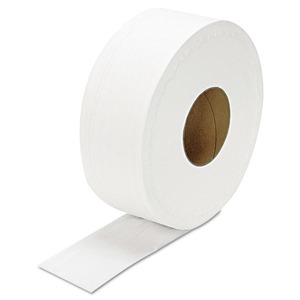 Papier toilette blanc jetable JRT Jumbo GEN 3.3 In.x 1000 Ft., compatible avec les fosses septiques, 2 plis, 12 rouleaux/carton - Product Image 2