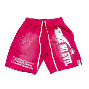 Custom Streetwear Acid Wash Cotton Drawstring Rhinestone Screen Printing Hip Hop Streetwear <b>Baggy</b> <b>Shorts</b> - Product Image 4