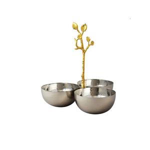 Bol à fruits moderne de luxe en aluminium finition métal enduit de poudre bol à chocolat rond personnaliser la taille disponible bol fait à la main - Product Image 3