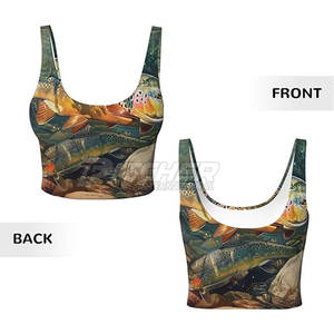 Soutien-gorge de sport pour femmes, léger, respirant, écologique, avec logo personnalisé imprimé, UPF 50, extensible, pour la pêche, le fitness en plein air, l'eau - Product Image 5